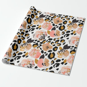 Abstract floral seamless pattern: flowers with zeb wrapping paper