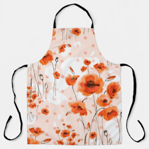 Abstract floral seamless pattern painted by brush  apron