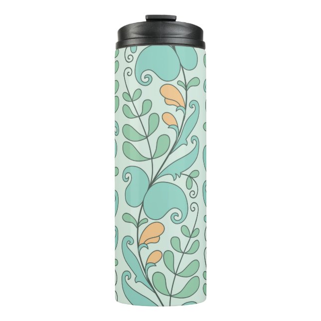 Abstract floral seamless pattern thermal tumbler (Front)