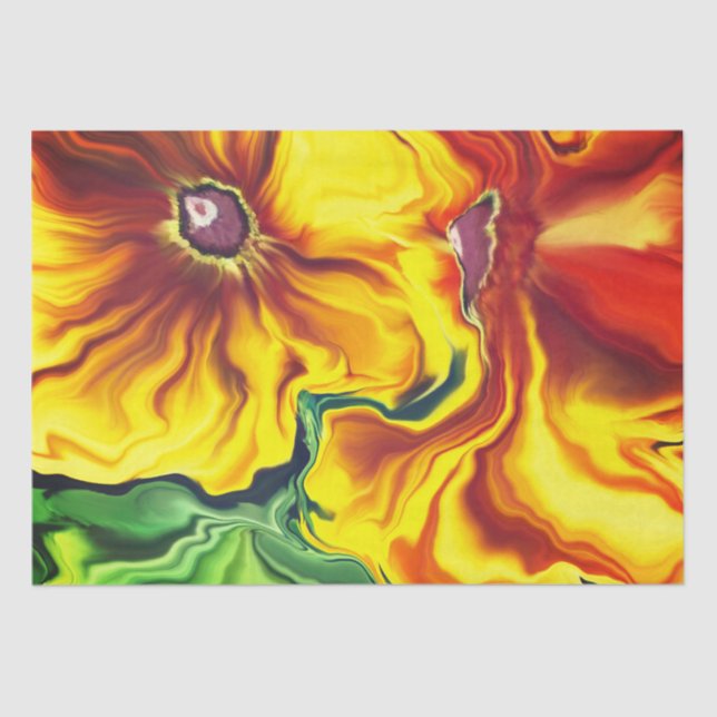 Abstract Floral Shabby Chic Decoupage Tissue Paper (Front)