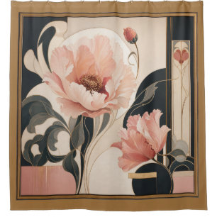 "Abstract Floral" Shower Curtain