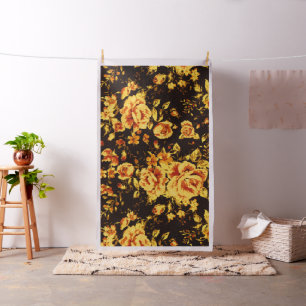 Abstract floral sparkle glass texture fabric