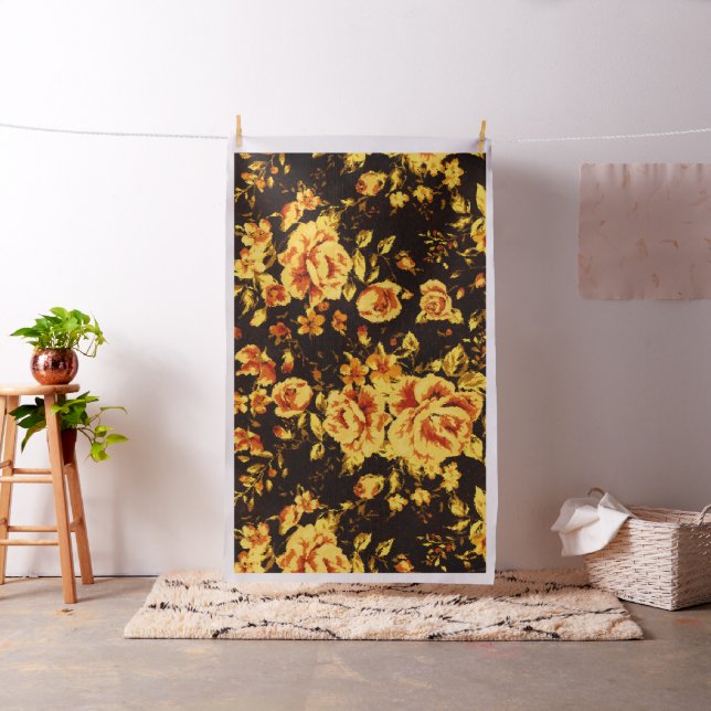 Abstract floral sparkle glass texture fabric (In Situ)