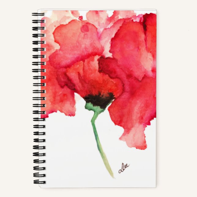 Abstract Floral Spiral Notebook  (Front)