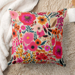 Abstract Floral Spring Pattern Cushion