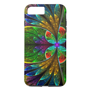 Abstract Floral Stained Glass Pattern iPhone 8 Plus/7 Plus Case