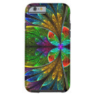 Abstract Floral Stained Glass Pattern