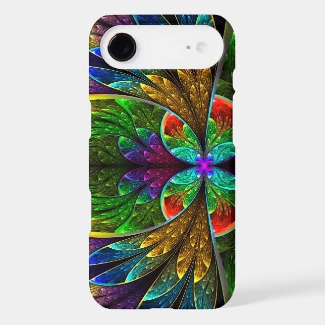 Abstract Floral Stained Glass Pattern Case-Mate iPhone Case (Back)