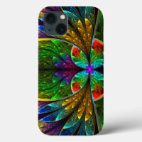 Abstract Floral Stained Glass Pattern