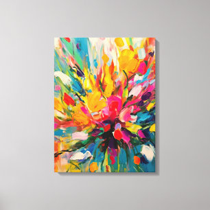 Abstract Floral Symphony Fine Art Canvas Print