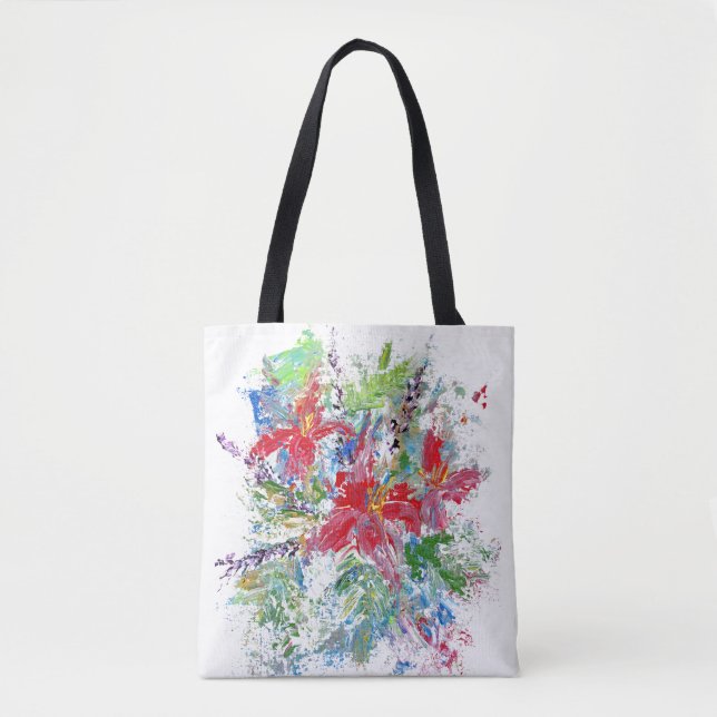Abstract Floral Tote Bag (Front)