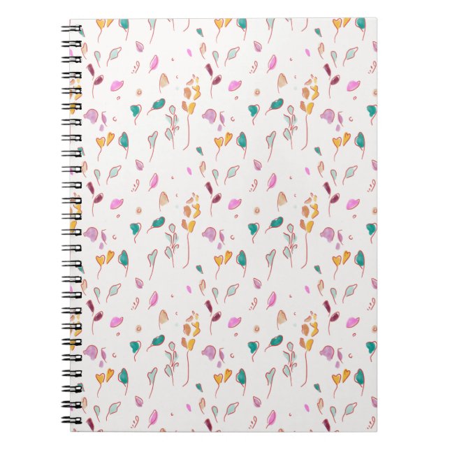 Abstract Floral traces Notebook (Front)