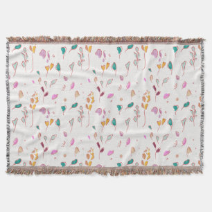 Abstract Floral traces Throw Blanket