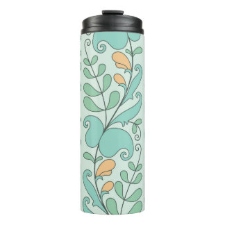 Abstract Floral: Vintage Seamless Pattern Thermal Tumbler