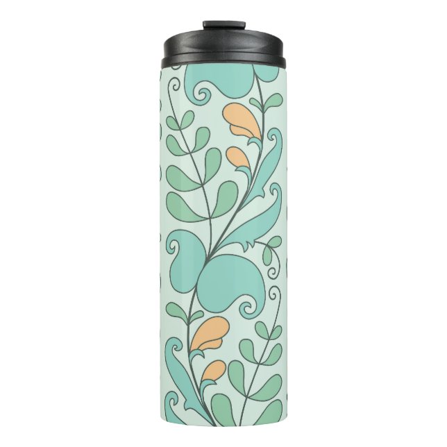 Abstract Floral: Vintage Seamless Pattern Thermal Tumbler (Front)
