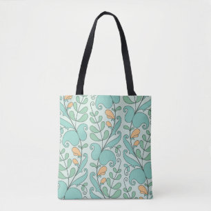 Abstract Floral: Vintage Seamless Pattern Tote Bag