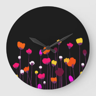 Abstract Floral Wall Clock