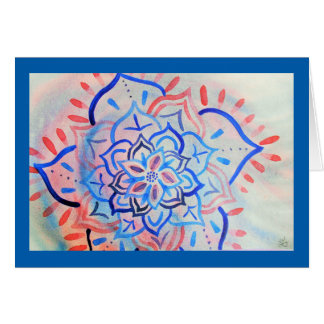 Abstract floral watercolor mandala