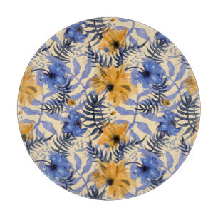 Abstract Floral: Watercolor Modern Pattern Cutting Board