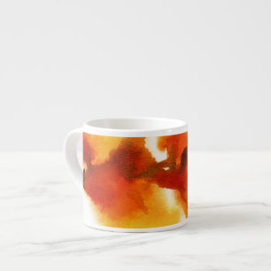 Abstract floral watercolor paintings 2 espresso cup