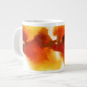 Abstract floral watercolor paintings 2 large coffee mug