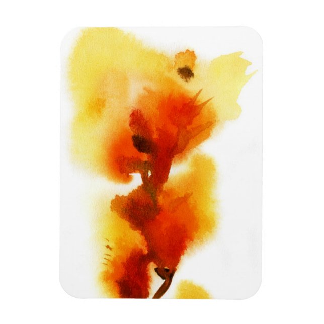 Abstract floral watercolor paintings 2 magnet (Vertical)