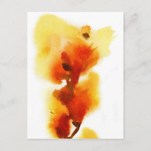 Abstract floral watercolor paintings 2 postcard