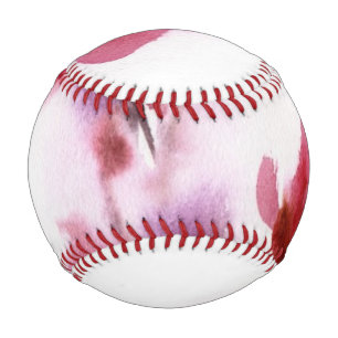 Abstract floral watercolor paintings 3 baseball