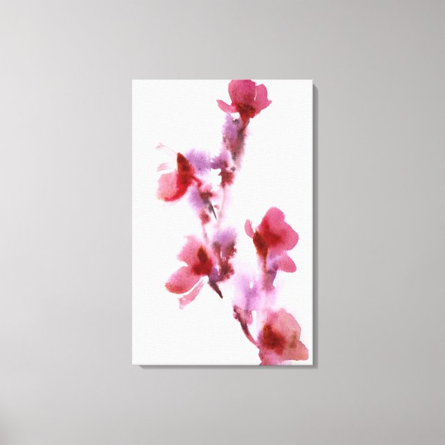 Abstract floral watercolor paintings 3 canvas print (Front)