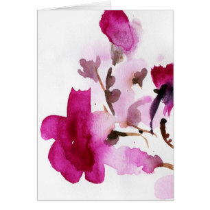 Abstract floral watercolor paintings 4