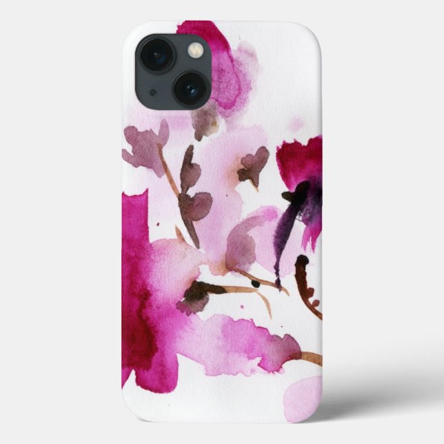 Abstract floral watercolor paintings 4 Case-Mate iPhone case (Back)