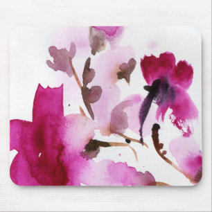 Abstract floral watercolor paintings 4 mouse mat