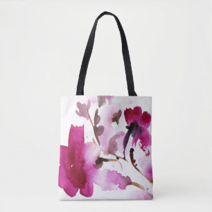 Abstract floral watercolor paintings 4 tote bag