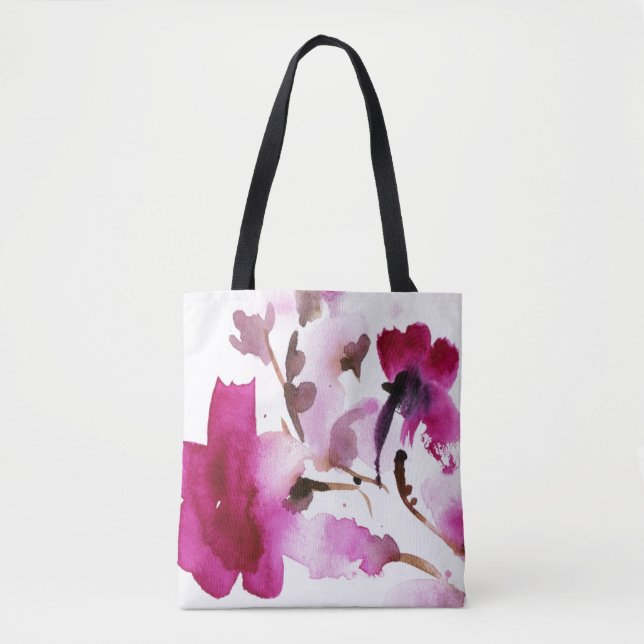 Abstract floral watercolor paintings 4 tote bag (Front)