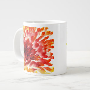 Abstract floral watercolor paintings 5 large coffee mug