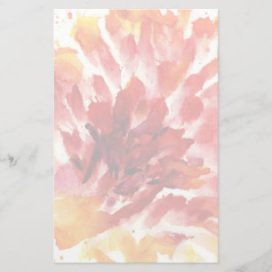 Abstract floral watercolor paintings 5 stationery