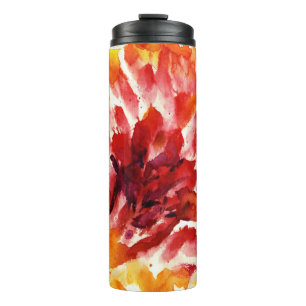 Abstract floral watercolor paintings 5 thermal tumbler