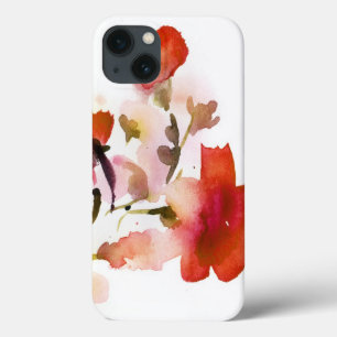 Abstract floral watercolor paintings iPhone 13 case
