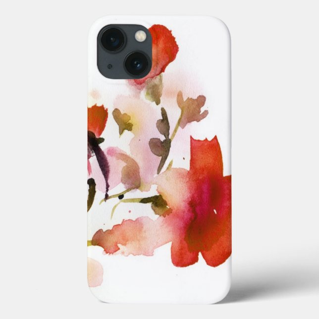 Abstract floral watercolor paintings Case-Mate iPhone case (Back)