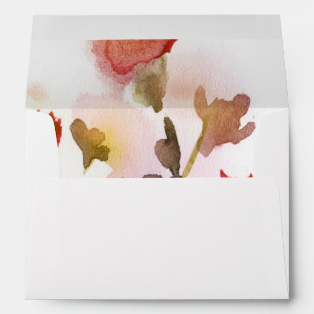 Abstract floral watercolor paintings envelopes (Back (Bottom))