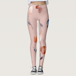 Abstract Floral Watercolor: Pastel Seamless. Leggings