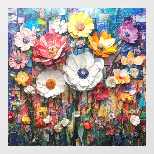 Abstract Floral Window Cling
