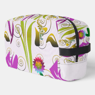 Abstract Floral with Spirals 6 Dopp Kit