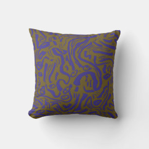 Abstract Flow Lines Throw Pillow- Nasamin studio Cushion