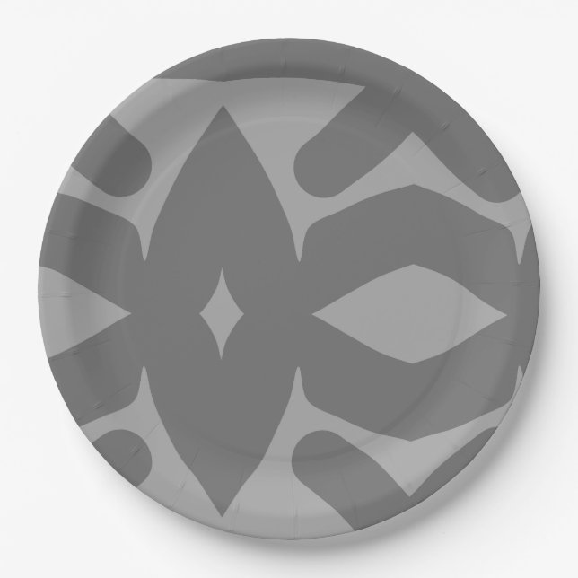abstract flow paper plate (Front)