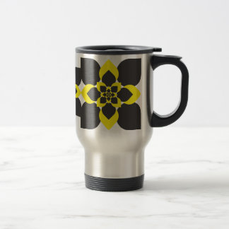 Abstract flower arabesque travel mug
