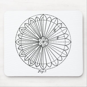 Abstract flower architectural design element mouse mat