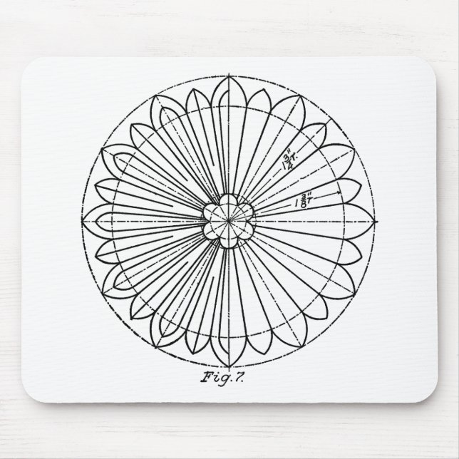 Abstract flower architectural design element mouse mat (Front)