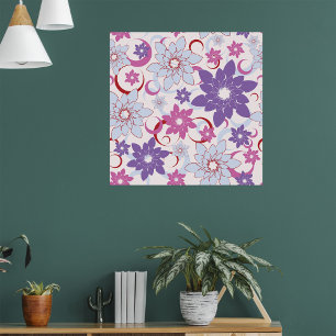 Abstract Flower Background Poster