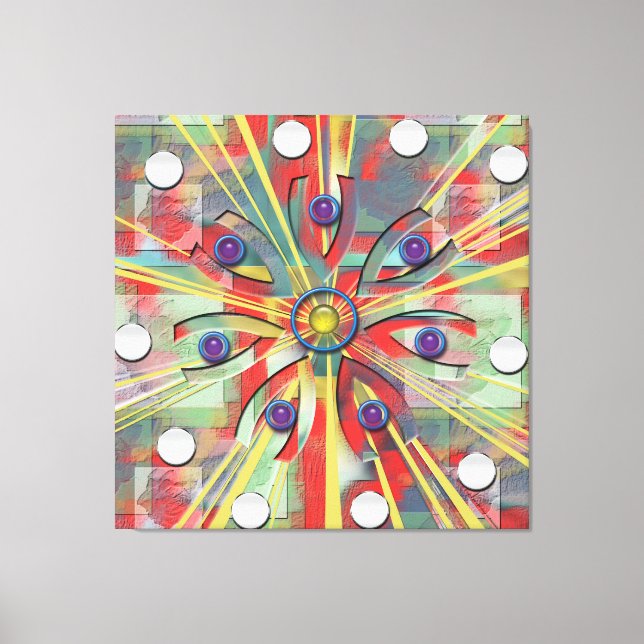 Abstract Flower Canvas Print (Front)